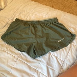 Nike Women's Athletic Shorts - Olive Green